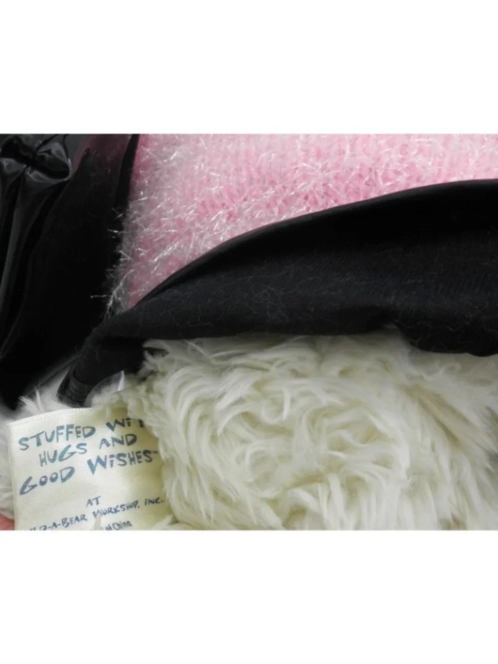 Build A Bear 20" Tan Bear Plush Pink Sparkle Sweater Black Skirt Boots and Purse - Picture 4 of 11
